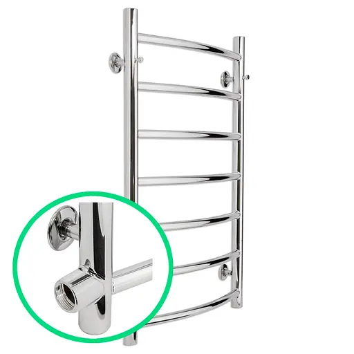 Полотенцесушитель Laris Классик П7 400x700 боковое подключение 71207593, Хром - фото 1