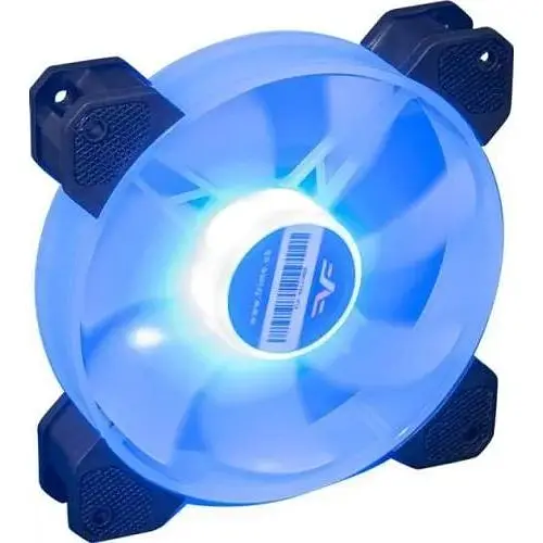 Вентилятор 120 мм Frime Iris черный 120х120х25 мм синий LED подсветка (12 LED) 1030 об/мин 23.4 дБ(А) 3-pin + Molex - фото 1
