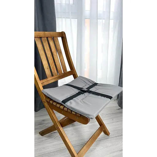 Водоотталкивающая подушка на стул Темно-серый однотон (2 шт.) - фото 8