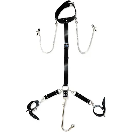 Бондажний набір з металевим анальним гаком Art of Sex Beatrice Bondage set With Anal hook № 1