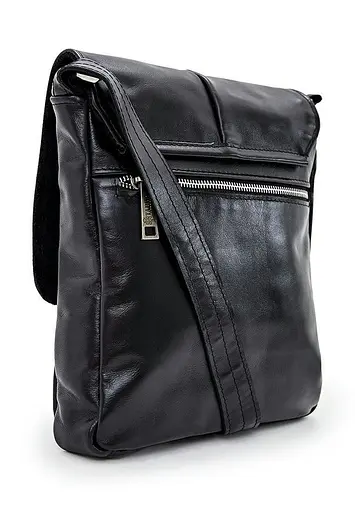 Кожаная мужская сумка-мессенджер TARWA 22х25.5х4 см sum0025409 - фото 3