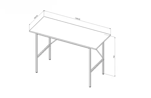 Стол письменный Line Тайм Ferrum-decor 750x1200x500 Черный металл ДСП Венге Магия 16 мм (FRD-106161) - фото 4