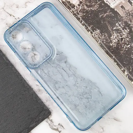 Чохол Epik TPU Starfall Clear для Samsung Galaxy S22+ Блакитний - фото 4