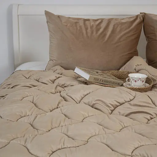 Одеяло ТЭП Velour 180x210 см золотой беж (1-04871_34481) - фото 5