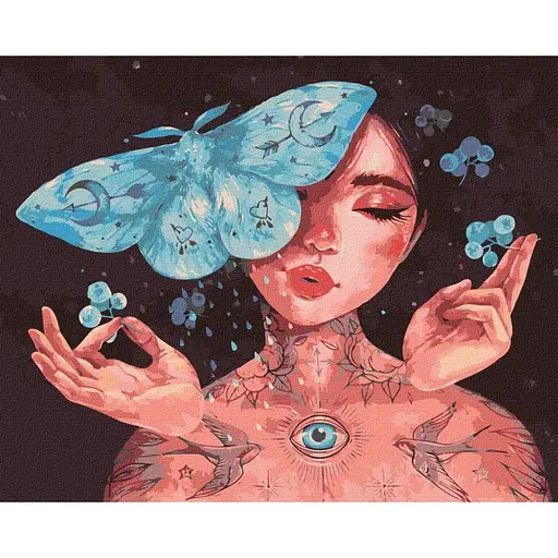 Картина за номерами "Дотик метелика" ©lesya_nedzelska_art Ideyka KHO4980 40х50 см