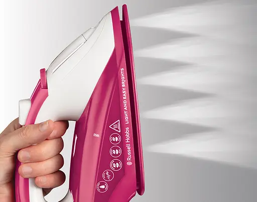 Russell Hobbs Утюг Light&Easy Brights Berry, 2600Вт, 240мл, паровой удар -115гр, постоянный пар - 35гр, керам. подошва, малиновый - фото 4