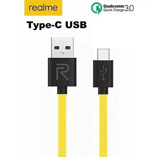 Кабель Data Cable Fast Charging 27W / 3A 1m USB на Type-C / USB-C для Realme yellow - фото 2