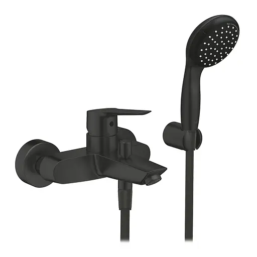 Набор смесителей 3 в 1 для ванной комнаты Grohe QuickFix Start Black UA303301SQ Черный матовый - фото 4