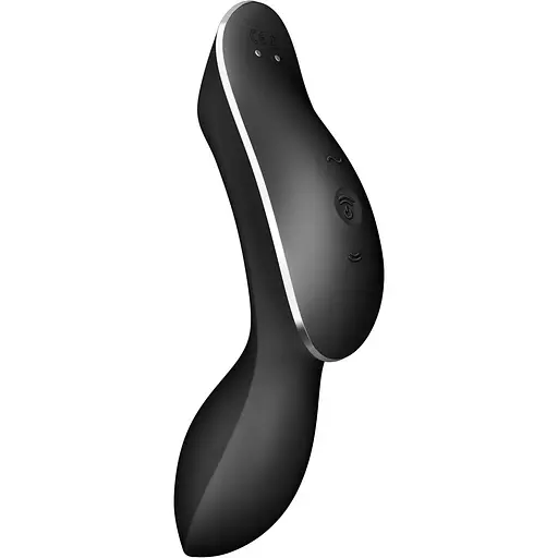 Вакуумний стимулятор з вібрацією Satisfyer Curvy Trinity 2 Black - фото 8