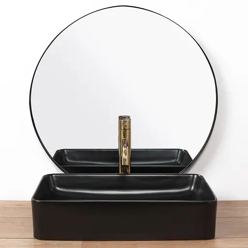 Умивальник Rea Avia black mat накладний чорний матовий REA-U0843, Чорний матовий - фото 3