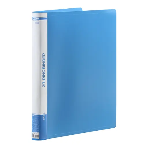 Папка пластиковая с 2-мя кольцами, А4 (25 мм), Jobmax, синий