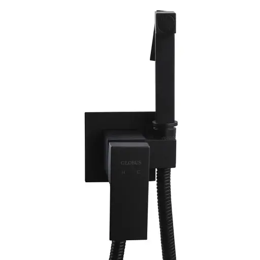 Змішувач вбудований з гігієнічним душем Globus Lux Niagara GLN-0-106MIX-BB Black 30412 - фото 5