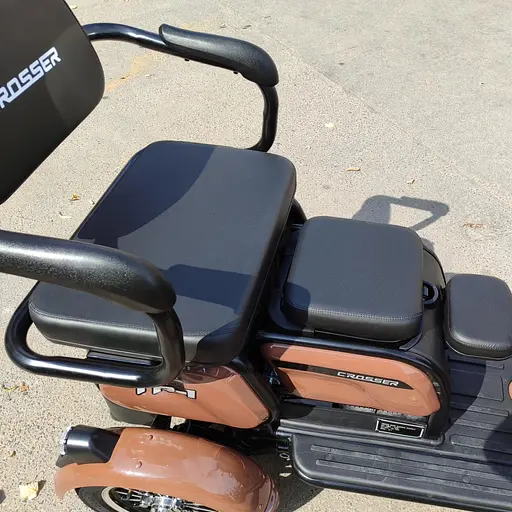 Електроскутер Триколісний Crosser TR1 (600W, 72V, 20Ah) Коричневий - фото 6