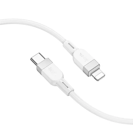 Дата кабель Hoco X109 Energy silicone Type-C to Lightning (1m) White - фото 3