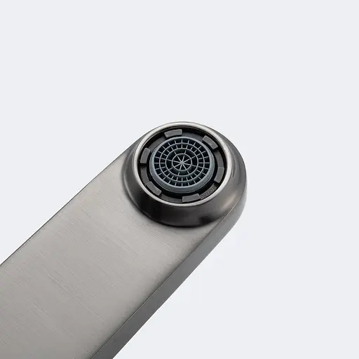 Змішувач для умивальника збройована сталь Gappo G1010-9 Графитовый хром - фото 4