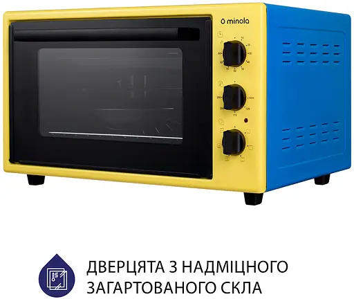 Духовка Minola FOET 3714 UA желто-голубая - фото 5