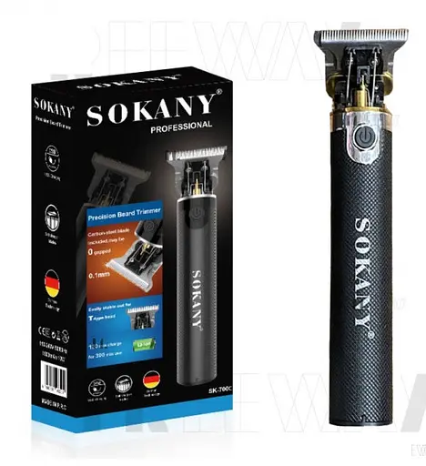 Машинка для стрижки Sokany SK-700C Триммер для бороды и окантовочная машинка - фото 10