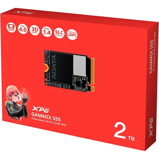 SSD накопитель ADATA XPG GAMMIX S55 2TB (SGAMMIXS55-2T-C) [127398] - фото 3