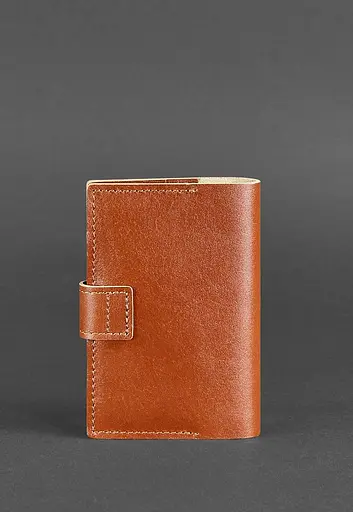 Шкіряна обкладинка для паспорта 4.0 світло-коричнева - фото 5