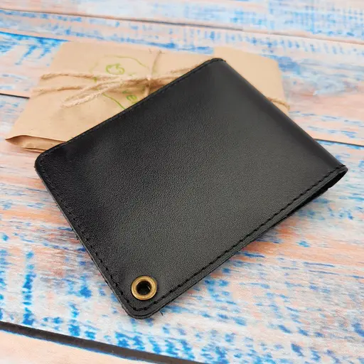 Обложка на удостоверение с гербом кожаная черная (для документов размером до 7*9,5 см) - фото 7