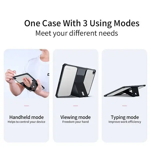 Чохол накладка з підставкою HunDD з посиленими кутами для Samsung Galaxy Tab A9 (8.7'') Чорний - фото 3