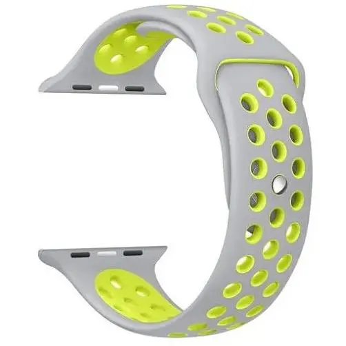 Ремешок Apple Watch Nike Sport 38/40/41 мм Серый+Желтый S (3) - фото 1
