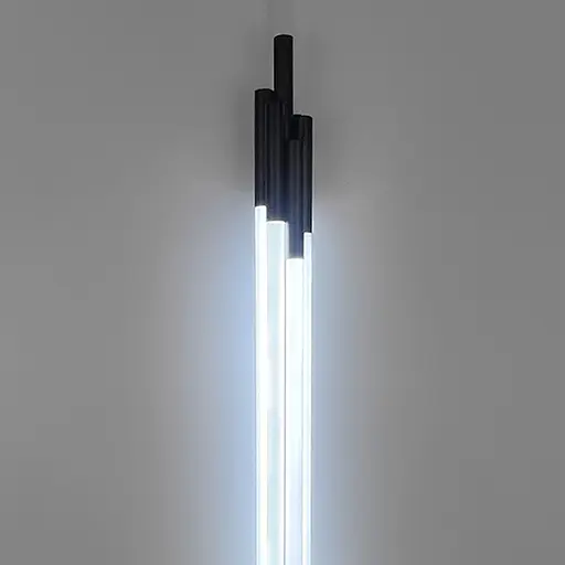 Чорний трубчастий стіновий LED світильник у корпусі 90 см Line F Арт. WJ351/900 BK - фото 4