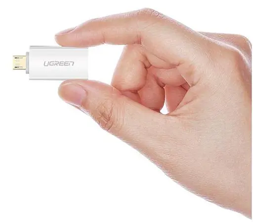 Адаптер OTG перехідник Ugreen Us195 Micro USB to USB 2.0 (30529) білий - фото 2