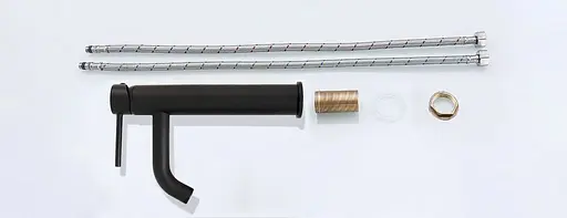 Змішувач для умивальника Rea Lungo black чорний високий REA-B4103 Чорний - фото 6