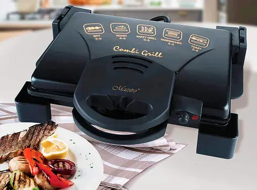 Прижимной контактный гриль Maestro MR-717 домашний 1900 Вт Черный - фото 5