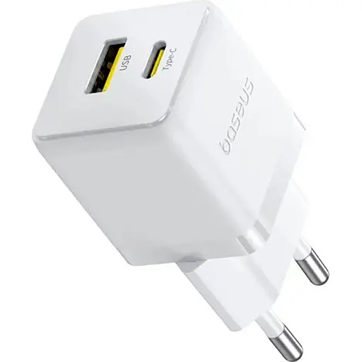 Мережевий зарядний пристрій Baseus Palm Fast Charger 20W Moon White (P10111608213-00) [139990] - фото 1