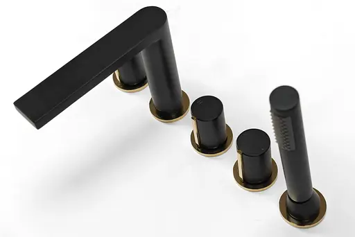 Смеситель для ванны Rea Icon на борт ванны black matt REA-B3622 Черный матовый - фото 2