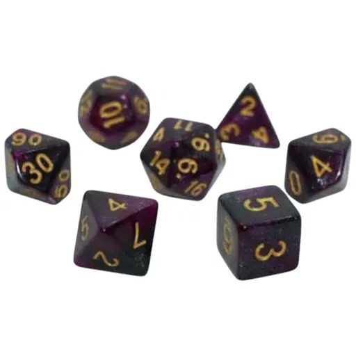 Набір кубиків Galaxy 7 Dice Set - Dark purple , 7 шт. (g7dgala04)