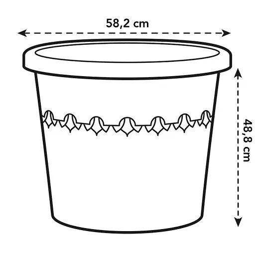 Горшок Elho algarve cilindro 58 см оливковый (529413) - фото 8