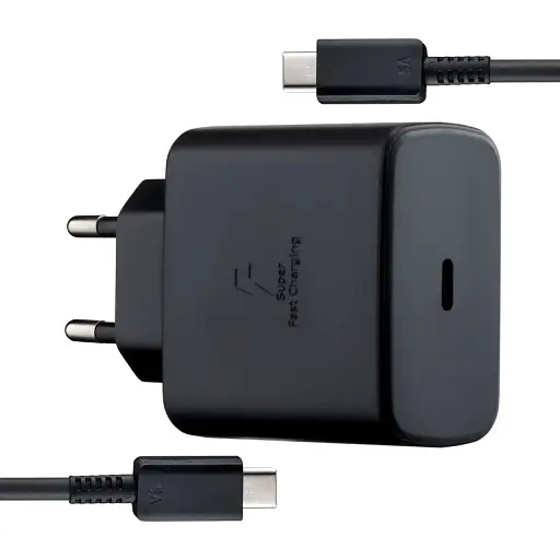 Зарядний пристрій Samsung EP-TA800 HC 25 ватів із кабелем Usb-C Usb-C чорний - фото 1