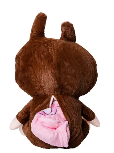 Детский набор Игрушка плед Лабуба коричневый, мягкая игрушка с пледом для детей - фото 3