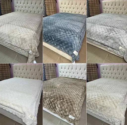 Покривало Шиншила Чисто білий, м'яке велюрове покривало 2.20 x 2.40 м для ліжка - фото 2