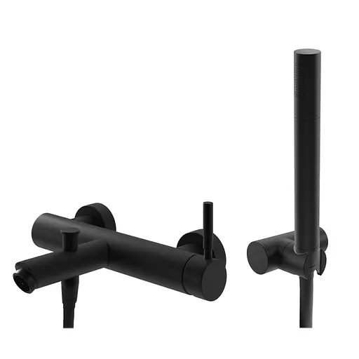 Змішувач для ванни Kohlman Roxin black настінний KPL-QW110RB Чорний матовий - фото 1