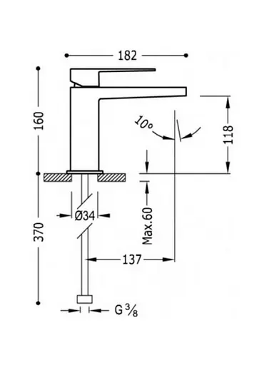 Смеситель для умывальника Tres Slim 20210301 Хром - фото 2