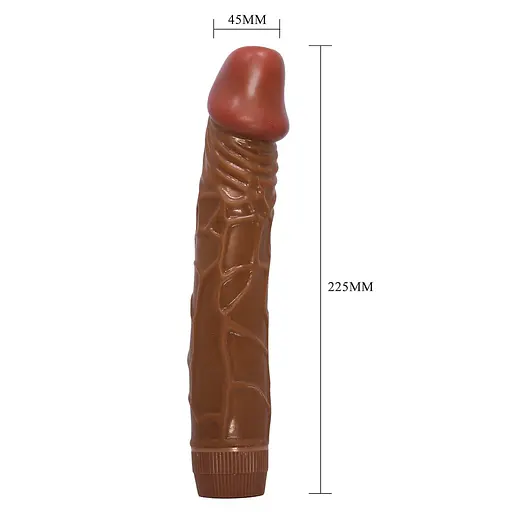 Реалистичный вибратор Baile Barbara Bob 8.8'' 22.5 см коричневый - фото 4