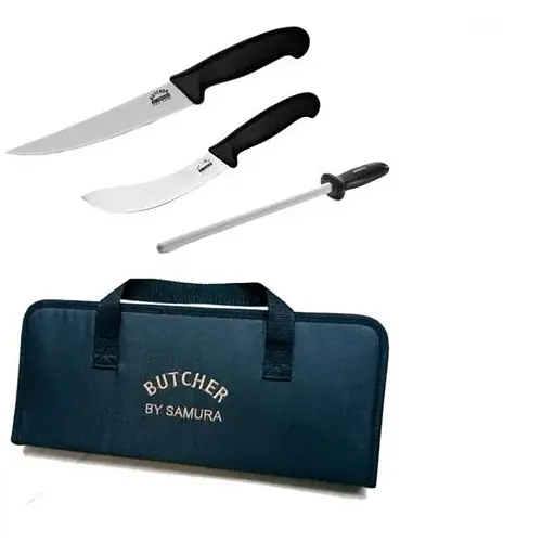 Samura Butcher Набір з 2 ножів та мусату (SBU-0230)