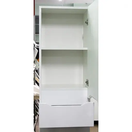 Пенал підлоговий для ванної Альба з кошиком правий 40 см Білий 30412 - фото 6