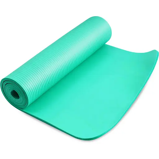 Мат для фитнеса и йоги Hop-Sport HS-N010GM 1см бирюзовый - фото 4