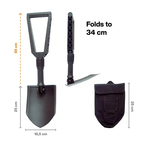 Складна універсальна лопата Fiskars Folding Spade 84 см + чохол (1000621) - фото 2
