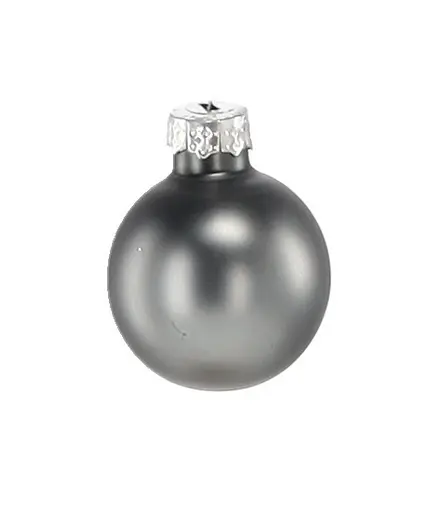 Елочные шарики Chomik стеклянные серебро + белый 3 см 11 шт. (BOZ2195) - фото 2