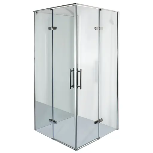 Душевая кабина Bravo квадратная без поддона от стены WDA N90TC 1 уп., прозрачная, хром - фото 1