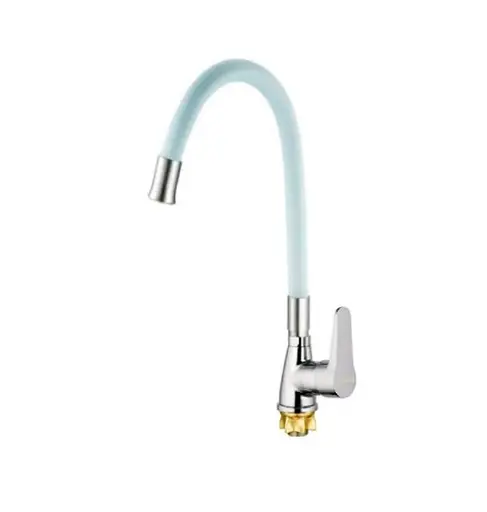 Змішувач для кухні Mixxus SOP4-146 Reflector White з білим силіконовим виливом (MI6491) - фото 1