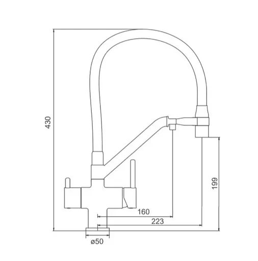 Змішувач для кухні Gappo з виходом для питної води G4398-80 - фото 6