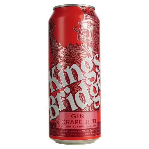 Напій слабоалкогольний King's Bridge Джин грейпфрут 7% 0.5 л (263565)