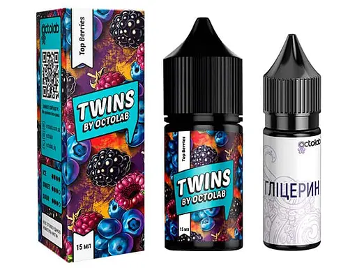 Набор компонентов для самозамеса солевой заправки TWINS 30 мл Top Berries Ягодный микс, 0-65 мг (18282)